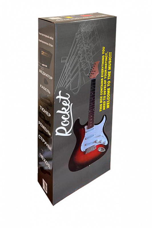 Комплект с электрогитарой ROCKET PACK-1 RD в магазине Music-Hummer