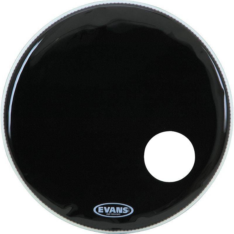 Evans BD20RB(O) EQ3 Resonant Black 20 Передний пластик для бас барабана с отверстием в магазине Music-Hummer