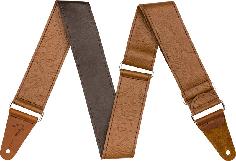 Фото FENDER Tooled Leather Guitar Strap 2` Brown