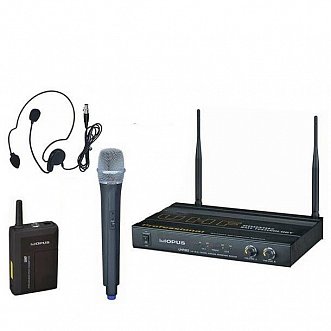 Радиосистема OPUS UHF 922HQ 1 головной + 1ручной микрофоны, частота 505-548 MHz, алюминиевый кейс в магазине Music-Hummer