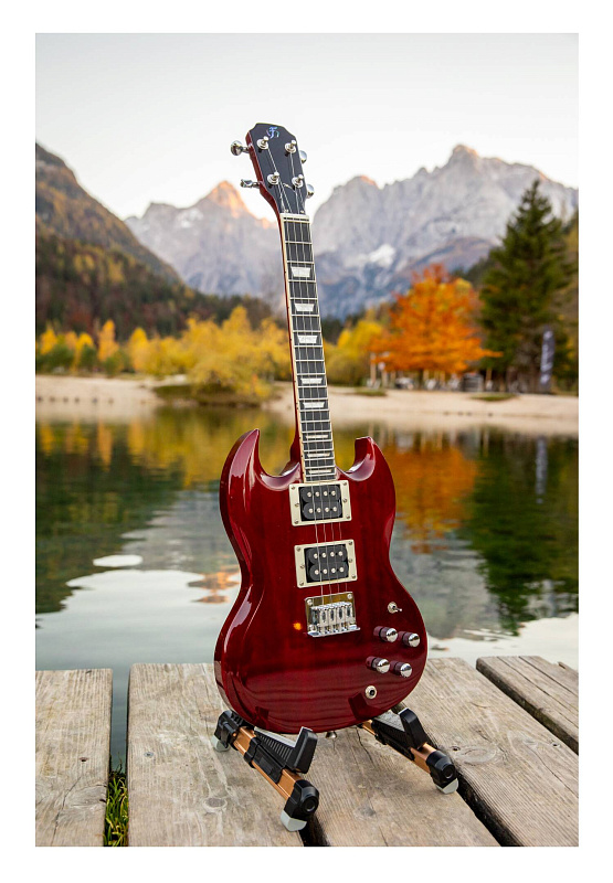 Фото Электроукулеле тенор FLIGHT Pioneer Tenor CR, вишнёво-красный