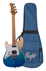 Электроукулеле тенор для левшей FLIGHT Pathfinder Tenor TBL LH, синий