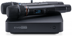 Комплект для караоке Evolution EVOBOX PLUS с микрофонами и саундбаром Black