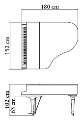 Рояль Kawai GX-2 M/PEP, чёрный полированный