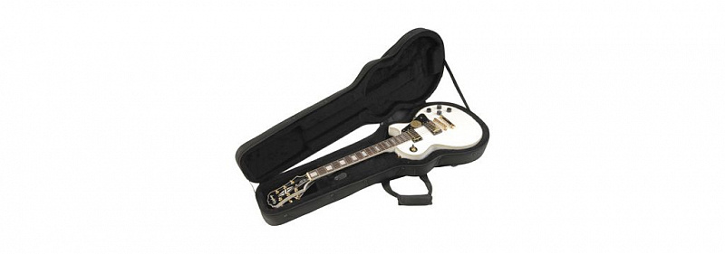 SKB SC56 SALE  полужёсткий кейс для гитары Les Paul, контурный, поролон/ нейлон, черный в магазине Music-Hummer