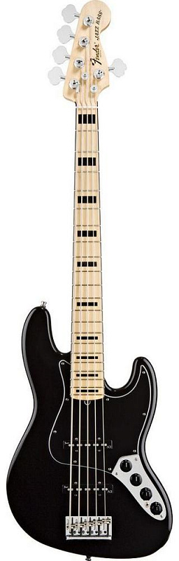 Фото Бас-гитара FENDER AMERICAN DELUXE JAZZ BASS V MN Black