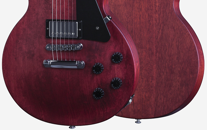Фото GIBSON LP Studio Faded 2016 T Worn Cherry электрогитара, цвет - вишневый, фурнитура - хром