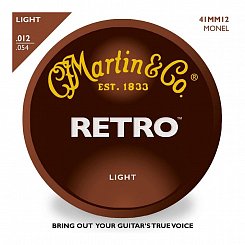 Martin 41MM12  струны для акустической гитары 12-54 Retro, монель