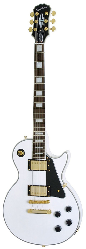 Фото EPIPHONE LES PAUL CUSTOM PRO ALPINE WHITE электрогитара