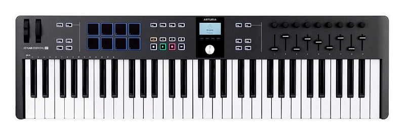 Фото MIDI-клавиатура Arturia KeyLab Essential 61 mk3 Black, чёрная