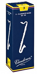 Vandoren CR1235  трости для бас-кларнета, традиционные (синяя пачка), №3.5, (упаковка 5 шт. )
