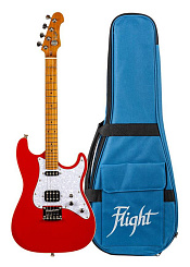 Электроукулеле баритон FLIGHT Pathfinder Baritone RD, красный