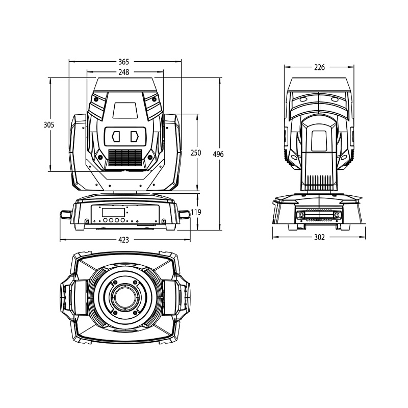 Фото Вращающаяся голова INVOLIGHT LED MH120S PRO