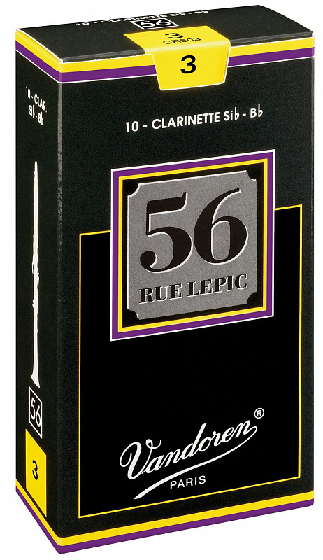 Vandoren CR5025  трости для кларнета Bb, "56 rue Lepic", №2.5, (упаковка 10 шт. ) в магазине Music-Hummer