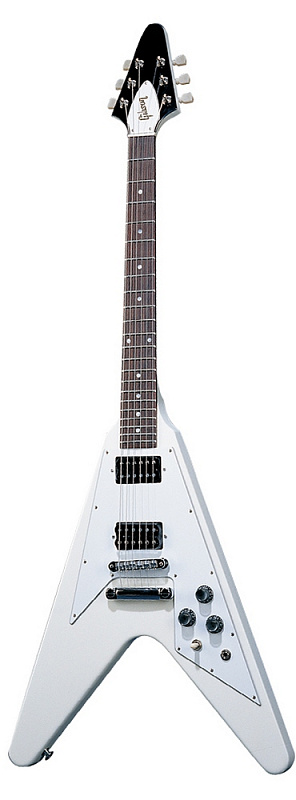 Фото Электрогитара GIBSON FLYING V 1968 2008 MODEL CLASSIC WHITE CH HDWE