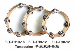 Тамбурин с кожей с 16 бубенцами Fleet FLT-TH10-16
