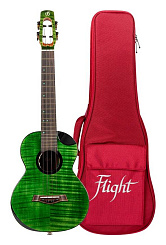 Электроакустическая укулеле тенор FLIGHT COMET TENOR EQ-A Green, зелёный