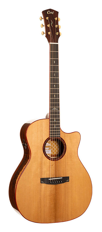 Фото Электроакустическая гитара Cort Gold-A10-Cocobolo-WCASE-NAT Gold Series