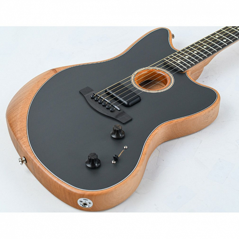Моделирующая полуакустическая гитара FENDER American Acoustasonic Jazzmaster Tungsten в магазине Music-Hummer