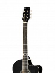 Акустическая гитара, с вырезом, черная Caraya C901T-BK