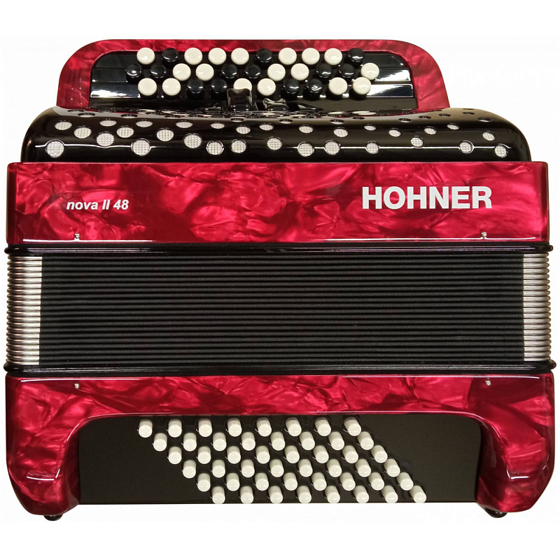 HOHNER Nova II 48 red - Баян ученический Хонер в магазине Music-Hummer