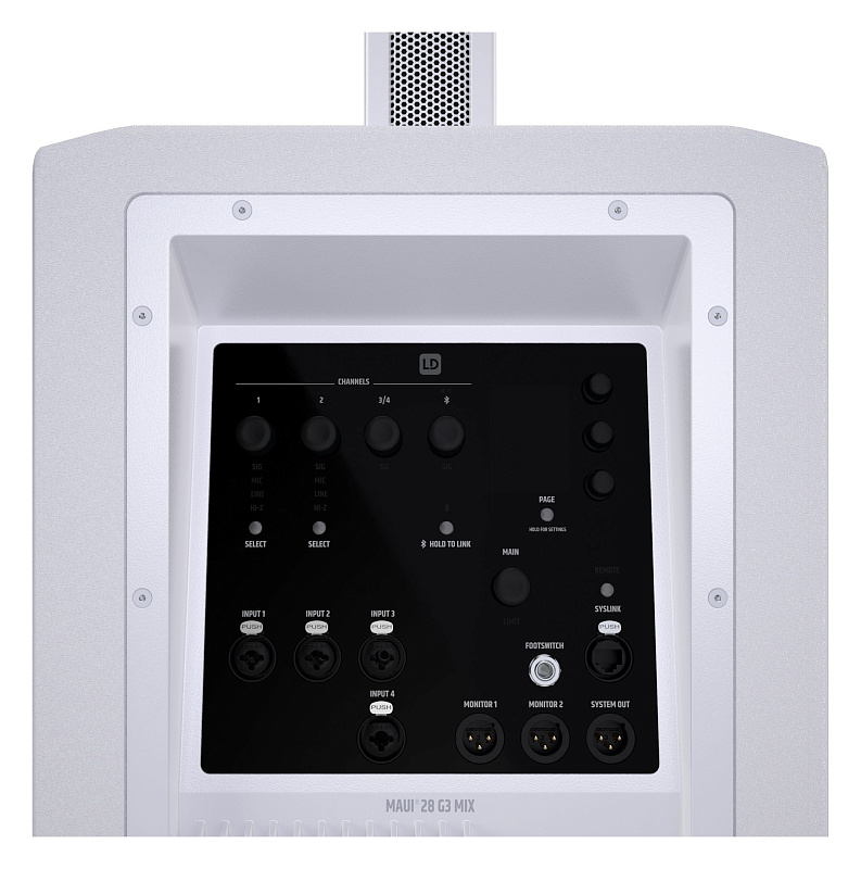 Фото Активная колонная акустическая система с микшером LD Systems MAUI 28 G3 MIX W, белый
