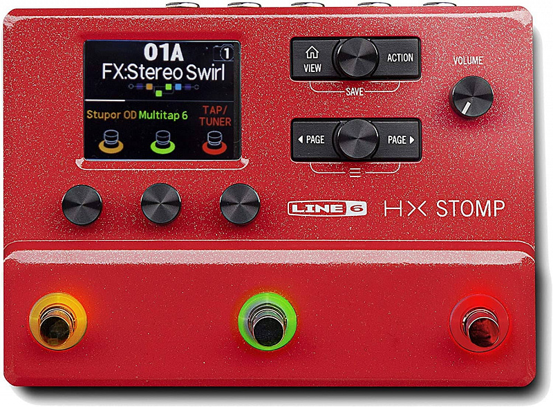 Гитарный процессор эффектов LINE 6 HX Stomp Limited Edition Red в магазине Music-Hummer