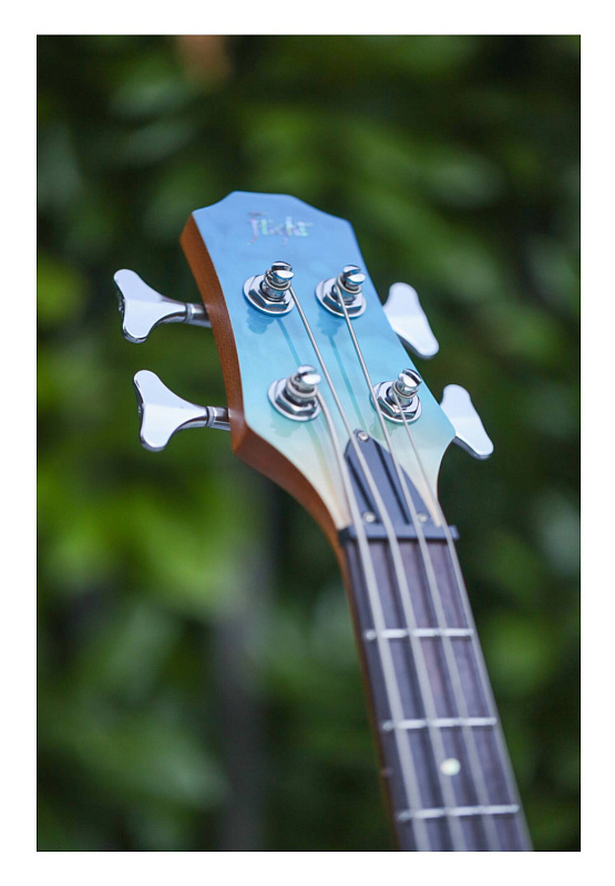 Фото Уменьшенная бас-гитара FLIGHT Mini Bass TBL, голубой
