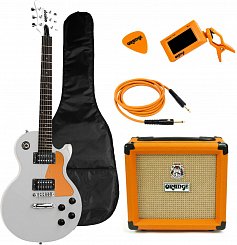 Orange Guitar Pack (12L) White  набор гитара+ чехол + комбик + тюнер + ремень+шнур+6 медиаторов