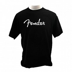 FENDER SPAGHETTI LOGO TEE BLK XL футболка с логотипом Fender Spaghetti
