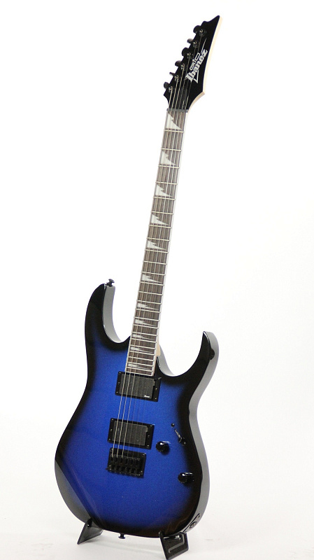 Фото IBANEZ GIO GRG121DX-SLS STARLIGHT BLUE SUNBURST электрогитара, цвет синий санб рст