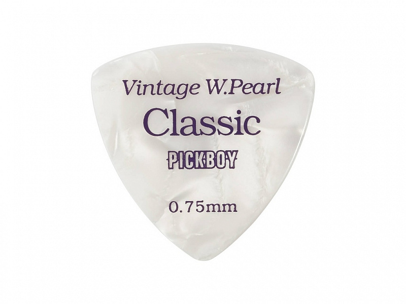 Медиаторы Pickboy GP-24/075 Celluloid Vintage Classic White Pearl в магазине Music-Hummer