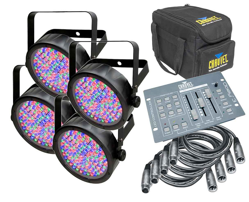 Фото CHAUVET Slim Pack 56 Комплект из 4 прожекторов, пульта, сумки и 4 кабелей