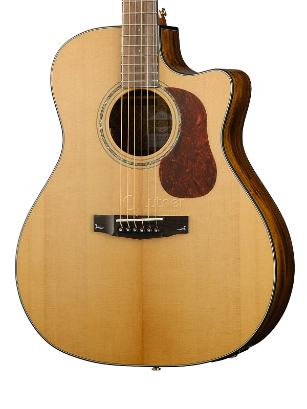 Фото Gold-A6-Bocote-WCASE-NAT Gold Series Электро-акустическая гитара, цвет натуральный, с чехлом, Cort