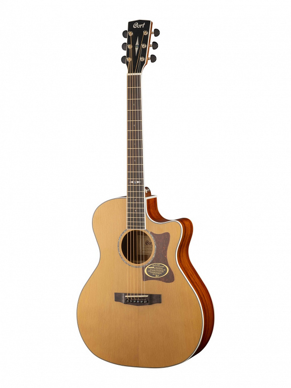GA5F-BW-NS Grand Regal Series Электро-акустическая гитара, с вырезом, цвет натуральный, Cort в магазине Music-Hummer