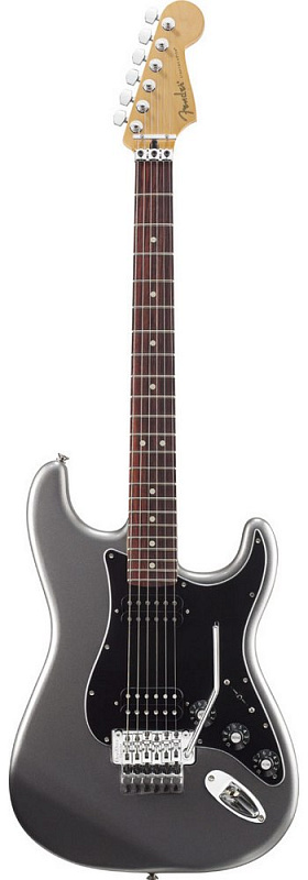 Фото Электрогитара FENDER STRATOCASTER BLACKTOP RW FLOYD ROSE TITANIUM SILVER