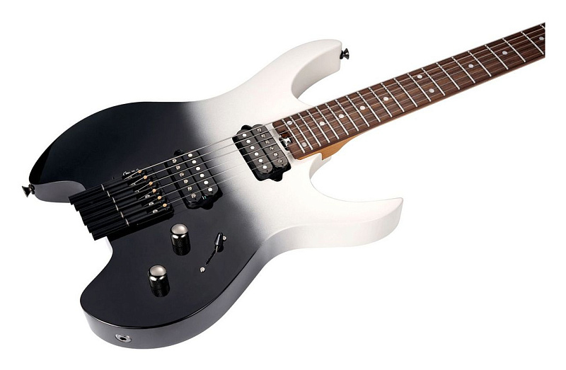 Фото Безголовая электрогитара Mooer MHL50 Black White Gradient, чёрно-белый градиент