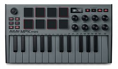 MIDI клавиатура AKAI PRO MPK MINI MK3 Grey