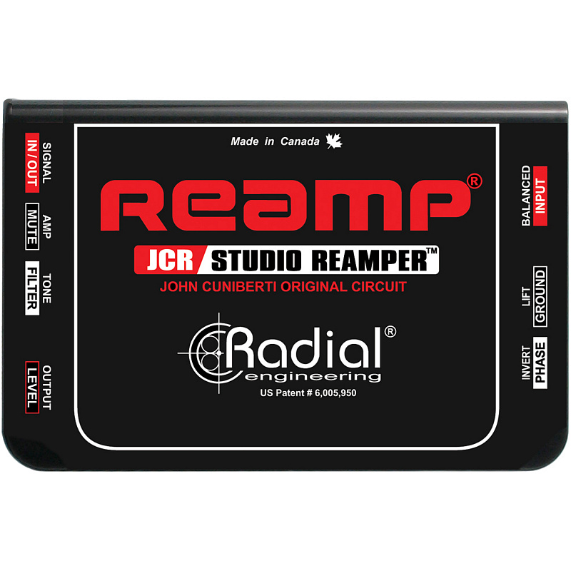 Radial Reamp JCR  Конвертер линейного сигнала  в магазине Music-Hummer