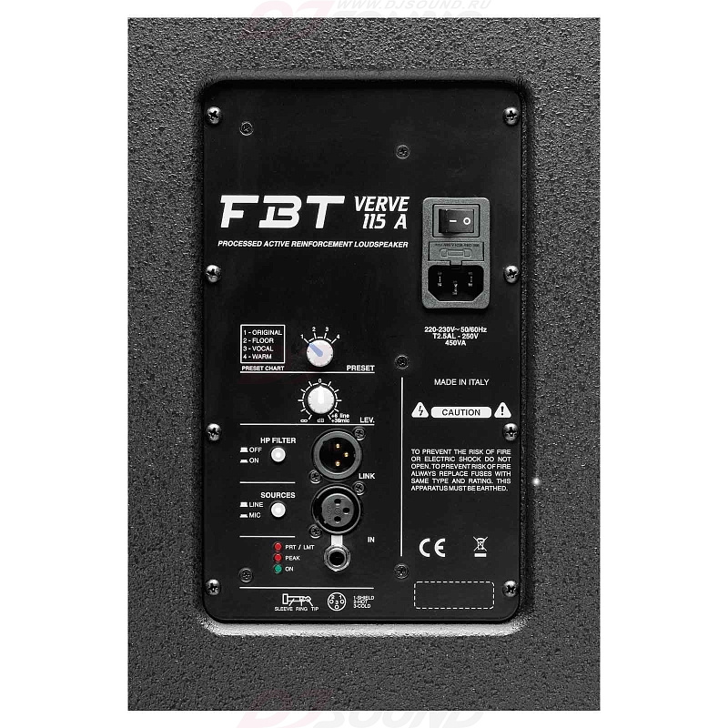 Фото FBT Verve 115A - двухполосная активная акустическая система, 500 Вт 