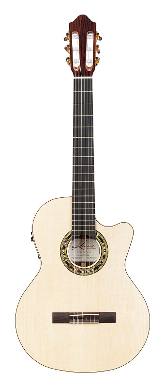 Фото Классическая гитара со звукоснимателем Kremona F65CW-SB-T-w/case Fiesta Performer Series