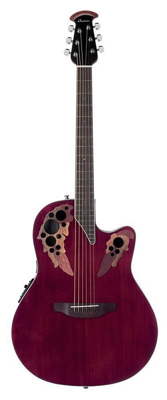 Фото Электроакустическая гитара OVATION CE44-RR Celebrity Elite Mid Cutaway Ruby Red