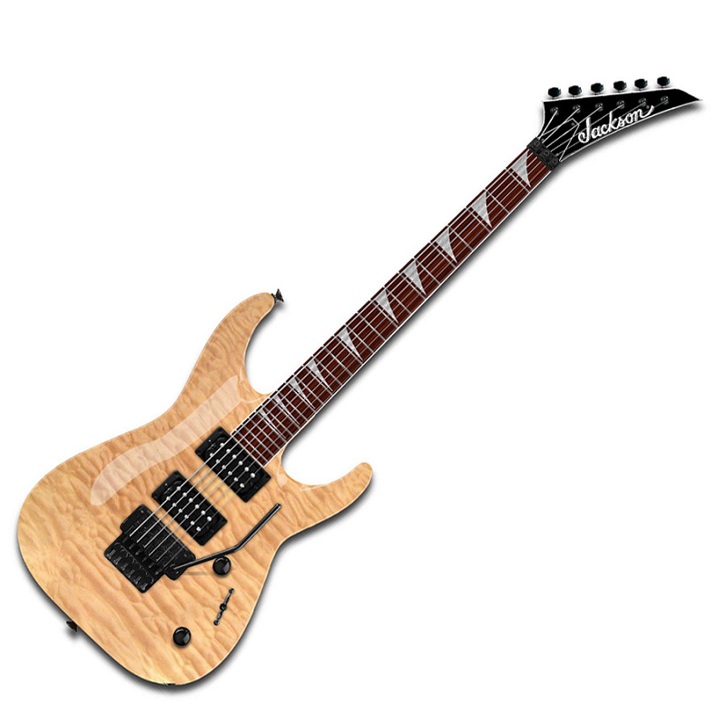 Фото JACKSON JS32Q Dinky электрогитара, цвет натуральный прозрачный