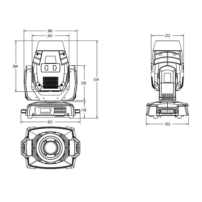 Фото Вращающаяся голова INVOLIGHT LED MH250S PRO