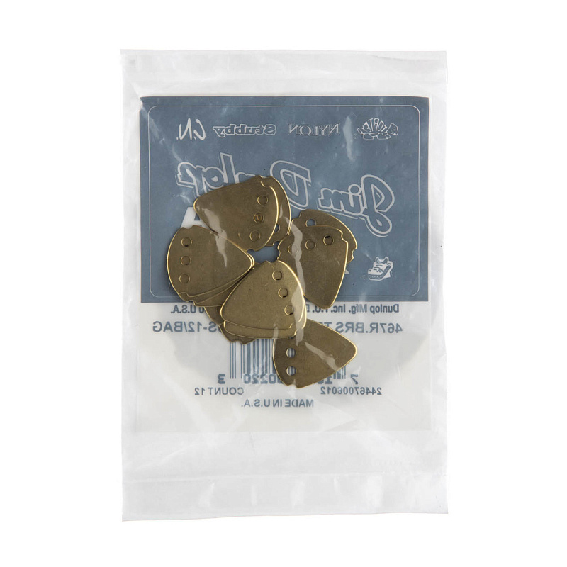 Фото Медиаторы Dunlop 467RBRS Teckpick 12Pack, латунные, алюминий, 12 шт.