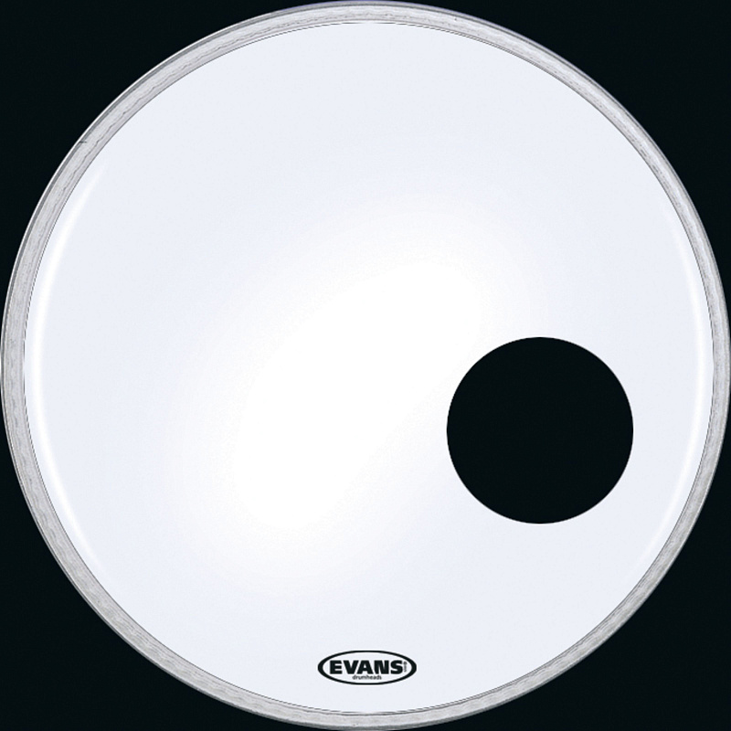 Evans BD22RSW(O) EQ3 Resonant White 22" Передний пластик для бас барабана с отверстием в магазине Music-Hummer