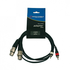 American Dj AC-XF-2R/1,5 2 RCA - 2XLR мама, 1,5 метра