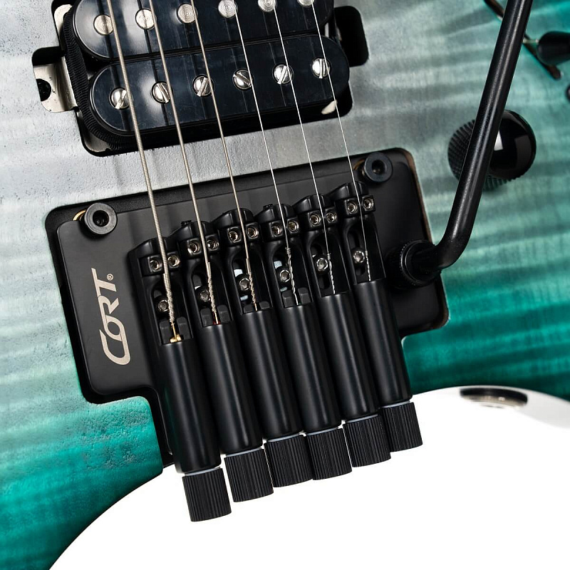 Фото Безголовая электрогитара Cort Space-G6TR-SGLG-WBAG Space series, зелёный