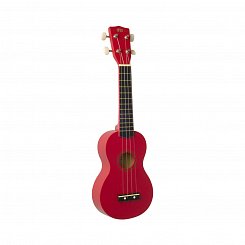 WIKI UK10S RD -  гитара укулеле сопрано, клен, цвет красный матовый, чехол в комплекте