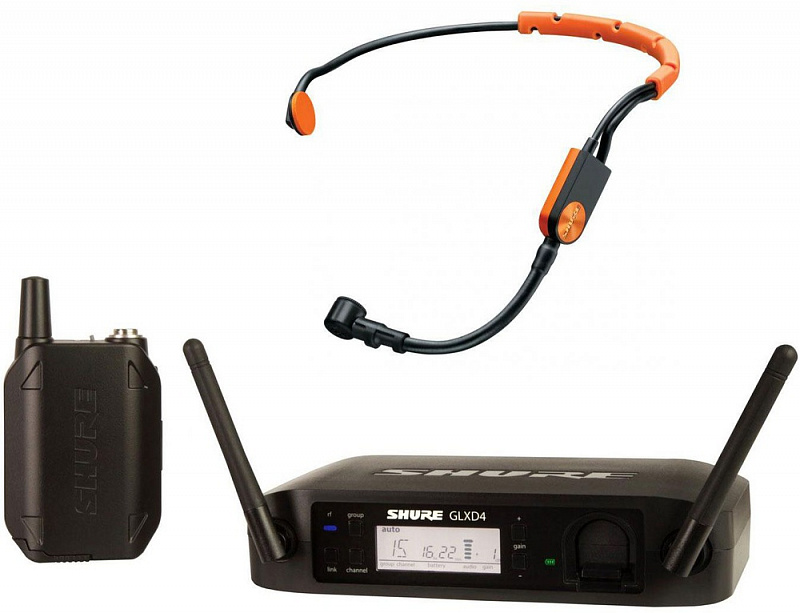 SHURE GLXD14E/SM31 цифровая радиосистема с головным микрофоном SM31FH, 2.4 GHz в магазине Music-Hummer